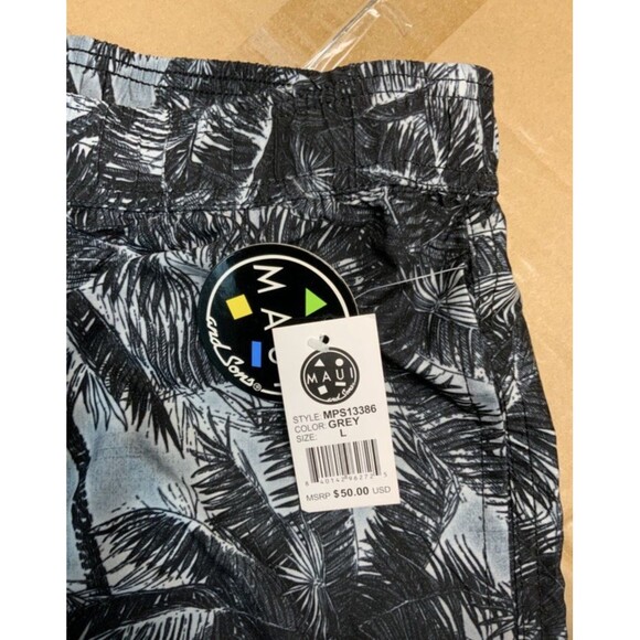 MENS MAUI AND SONS DRAWSTRING‎ LINED STRETCH SWIM BOARD SHORTS SIZE L - Picture 3 of 5